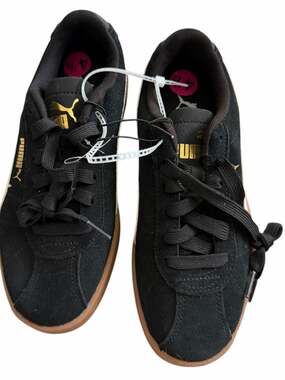 Puma Club 5v5 Black White Gum Sneakers Size US 4.5